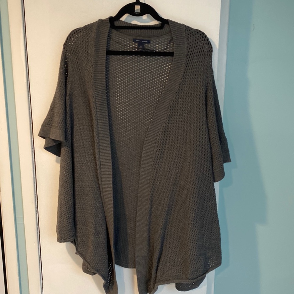 Tommy Hilfiger Grey open weave cardigan